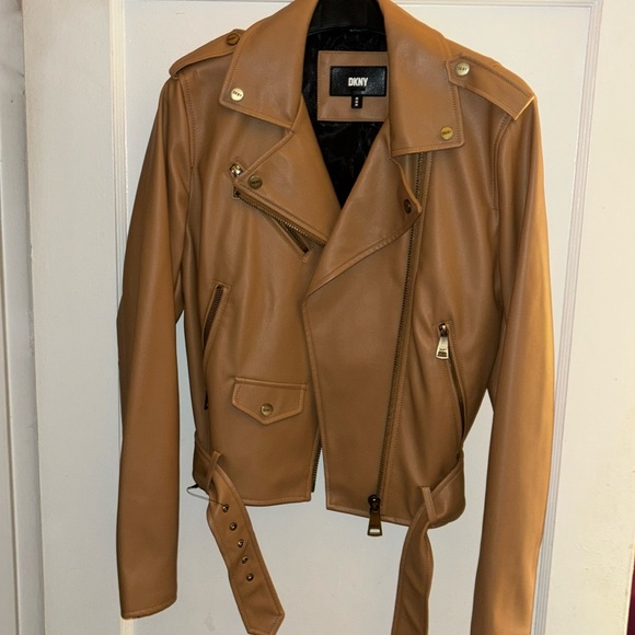 Dkny Jackets & Blazers - DKNY women’s faux leather moto jacket